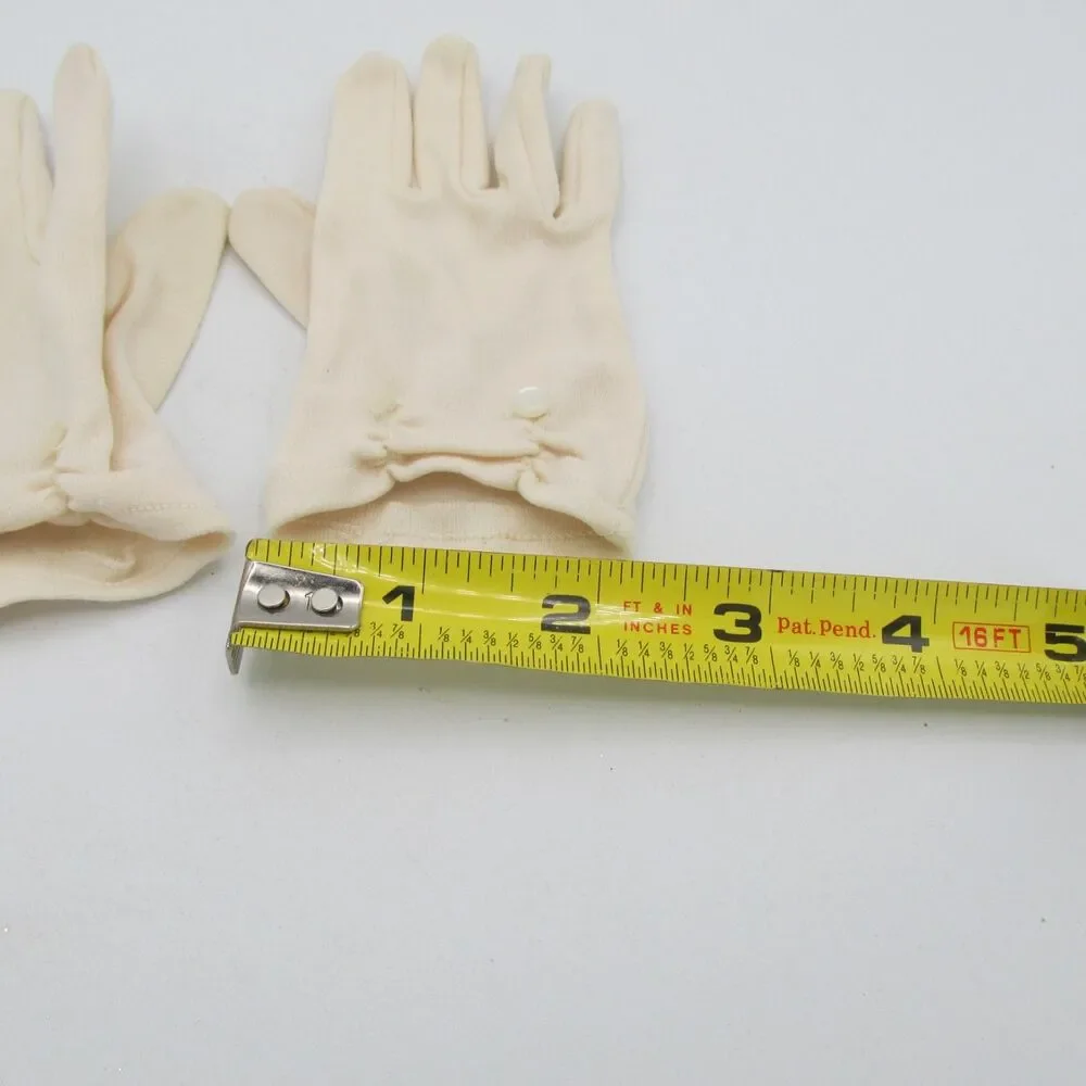 Vintage Toddler Girls White Dress Gloves Slip On Size 1 Ages 1-2 - Dolls